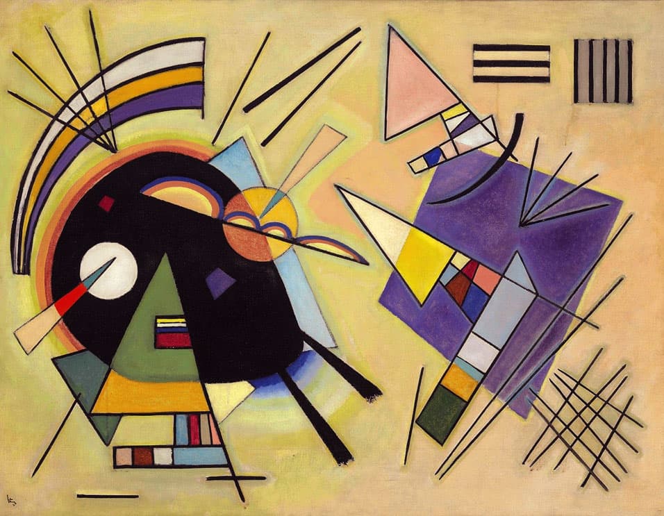 Composition abstraite géométrique, style Kandinsky
